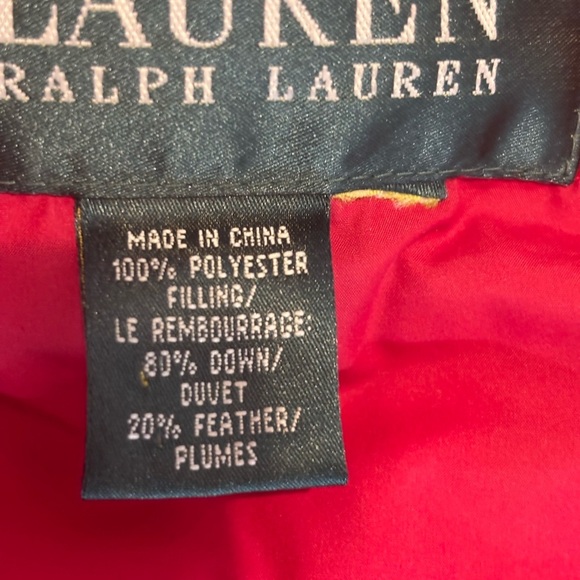 Lauren Ralph Lauren Vibrant Red Hooded Puffer Coat - Picture 15 of 15